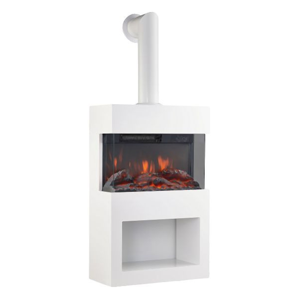 KAMINIO elektrische haard HENRI Pipe WE wit, EF03-75-FP01-W