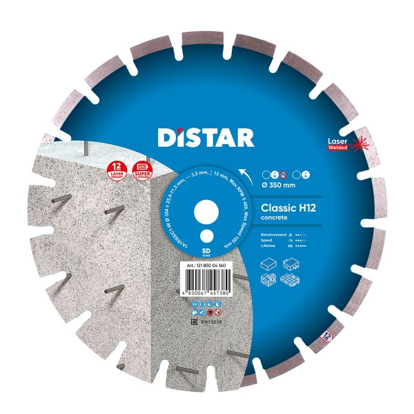 Distar diamantdoorslijpschijf 1A1RSS 354 Classic H12, 12185004160