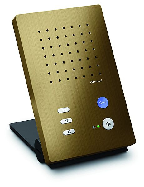 TCS audio binnenstation voor handsfree bellen Carus ADAPTO serie, tafelapparaat brons, CAI1010-0151