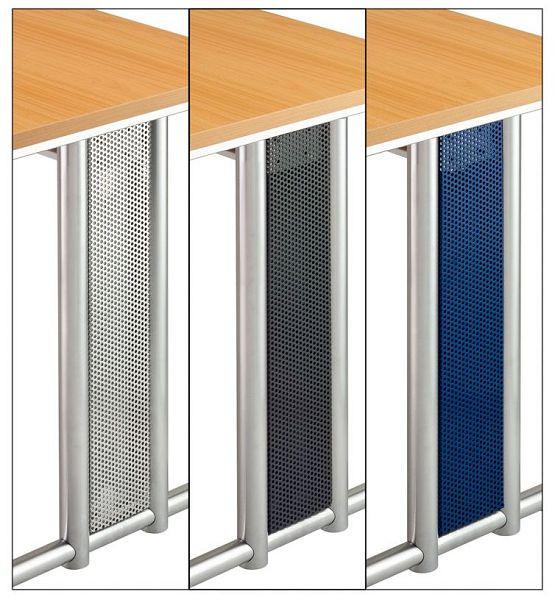 Hammerbacher zijpanelen van geperforeerd plaatstaal, grijs, inliggend (1 paar), VNSSB/G
