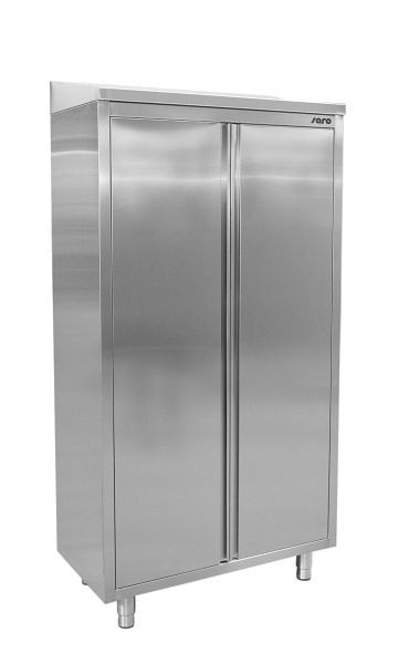 Saro RVS hoge kast met 3 planken, schuin dak, 600mm, 700-4000