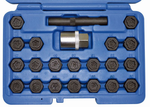 Kunzer velgslotsleutelset BMW, 22-delig, 7FSB22