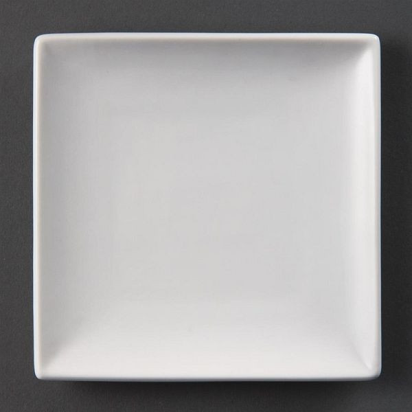 Olympia whiteware vierkante borden 14cm, VE: 12 stuks, U153