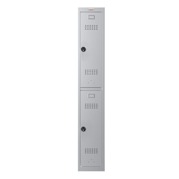Phoenix PL Series 1 Post 2-deurs grijze persoonlijke locker met cijfersloten, PL1230GGC
