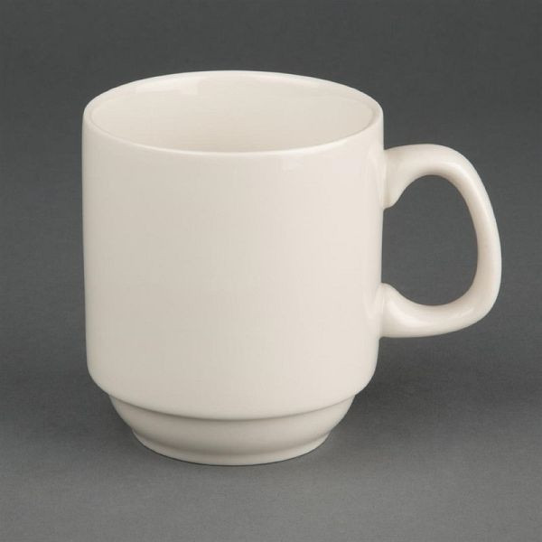 Olympia Ivory stapelbare mok 28,4cl, pak van 12, U832