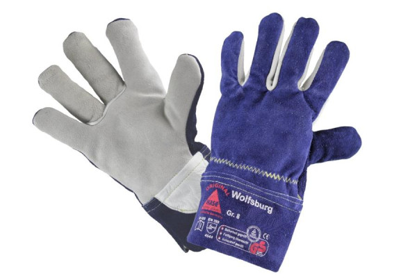 Hase Safety WOLFSBURG, 5-Fg.Sicherheitshandschuhe aus Vollleder, Größe: 10, VE: 6 Paar, 850100-10