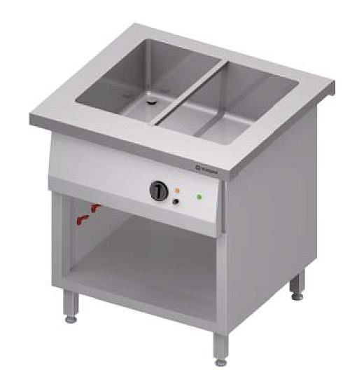 Stalgast bain-marie station "Free Flow" met wasbak 2x GN1/1, 799x735x880 mm RVS deksel, FF08108