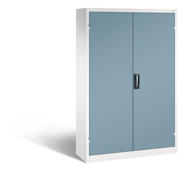 C+P Büro-Drehtürenschrank Acurado, H1950xB1200xT400 mm, Weiß/Horizontblau, 9460-05 S10058