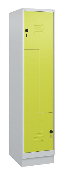 C+P Z-Spind Classic PLUS, Sockel, 2 Abteile, 1800x400x500mm, 7035/0024, Drehriegel, 0800237-122 S10010