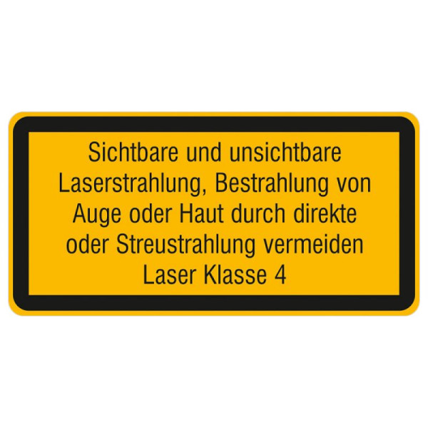 Stein HGS HGS lasermarkering/aanvullend waarschuwingsbord, zichtbare en onzichtbare laserstraling..., 21.1997