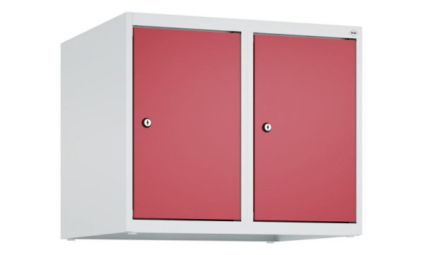 C+P Schrankaufsatz Classic PLUS, Aufsatzschrank, 7035/3003, Zylinderschlösser, 500x600x500mm, 2 Abteile, 080090-20 S10016