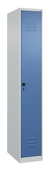 C+P kleedkamerkast Classic PLUS met middenwand, 1850x300x500mm, 7035/5023, veiligheidsdraaigrendel, 080000-10F S10003