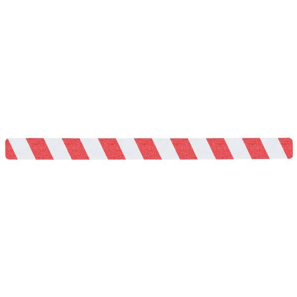 m2 antislip bekleding waarschuwingsmarkering rood/wit losse stroken 50x650mm, VE: 10 stuks, M1YV100503