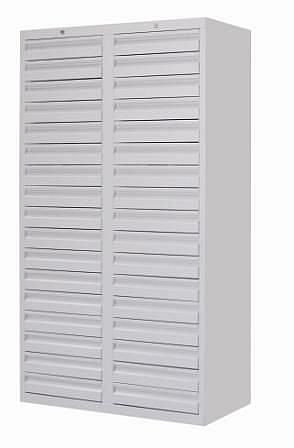 Pavoy Schubladenschrank Gleitführung, 1800/1000/500, Zylinderschloss, 2 Reihen, 34x100, 43447-100-000-716735
