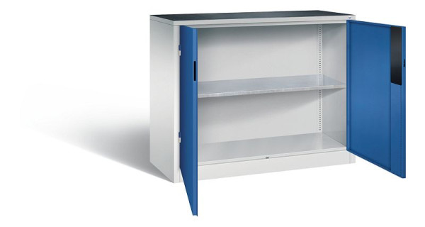 C+P gereedschapskast Acurado, H1000xB1200xD500mm, kleur: lichtgrijs / gentiaanblauw, verzonken handgreep, 8831-052 S10267