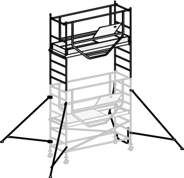 HYMER rolsteiger ADVANCED SAFE-T volgens DIN EN 1004, module 2, framedeelbreedte 0,72 m, 707015