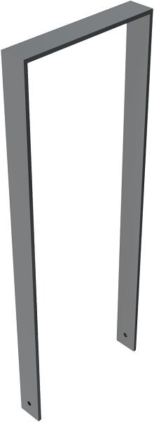 Schake leunbeugel van platstaal 80 x 12 mm, zonder dwarsbalk, totale breedte: 450 mm, thermisch verzinkt en gecoat DB 703, 452_045B