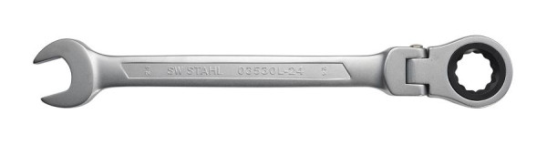 SW-Stahl ringratelsleutel, 24 mm, met scharnier, 03530L-24