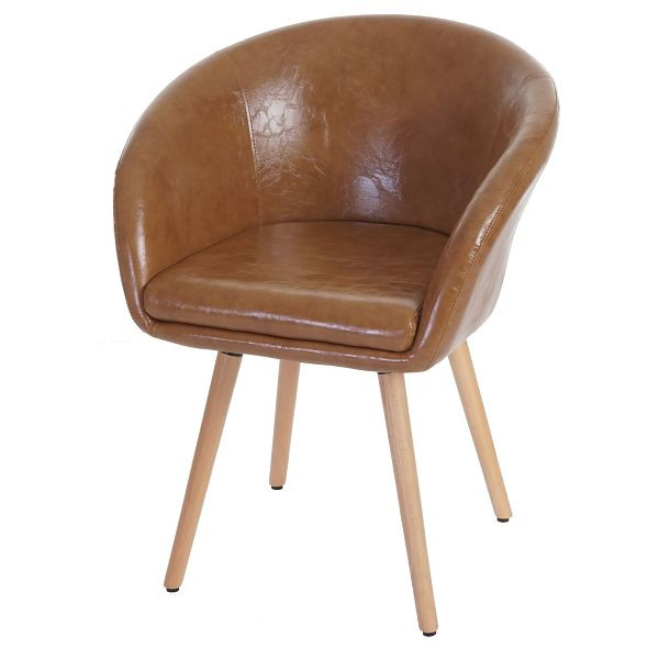 Mendler eetkamerstoel Malmö T633, stoel keukenstoel, retro jaren 50 design, imitatieleer, imitatiesuède, 48404