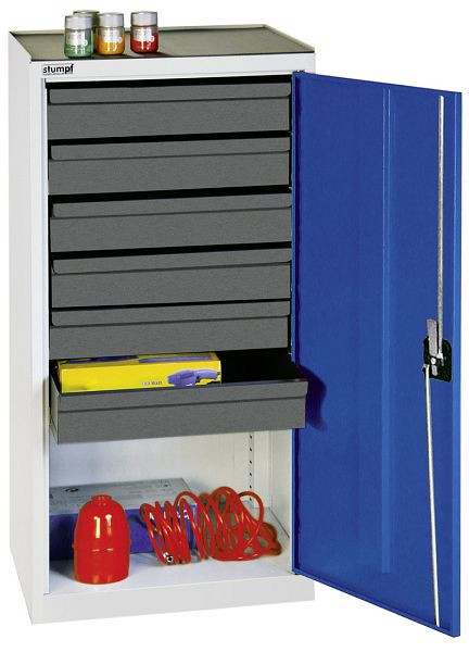 stumpf gereedschaps- en materiaalkast serie 3000, 7035/5010, 6 laden 100 mm, 3001674
