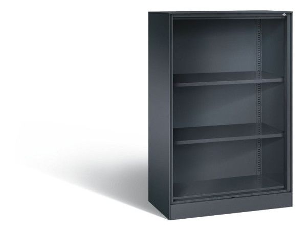 C+P bureauplank Asisto, H1310xB800xD435mm, kleur: zwart-grijs, 3 niveaus, 140033-000 S10050