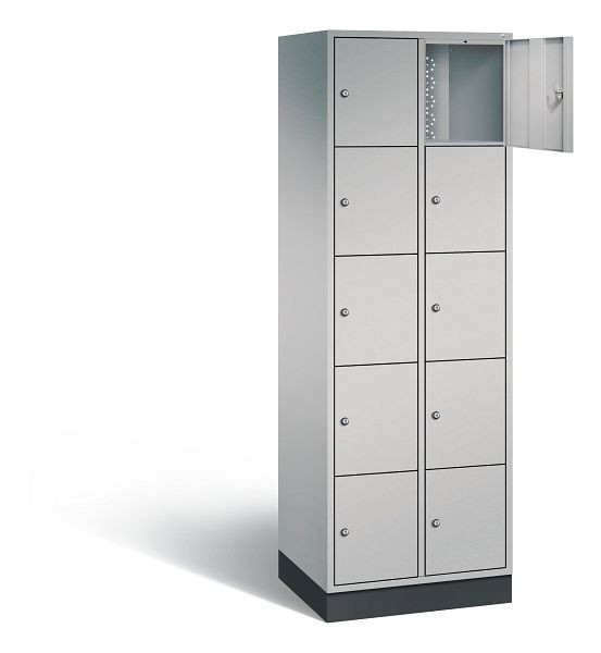 C+P lockerkast Intro, H1950xB620xD490mm, kleur: wit aluminium, 8570-201 S10095