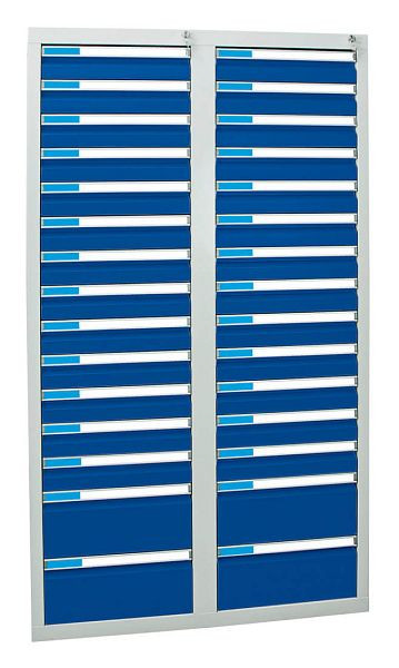 stumpf ladekast serie ESTA, RAL 7035/5010, 30 laden (26x100, 4x200 mm), 7604674