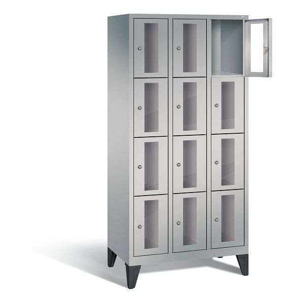 C+P lockerkast Classic, H1850xB900xD500mm, kleur: wit aluminium, 8010A304 S10009