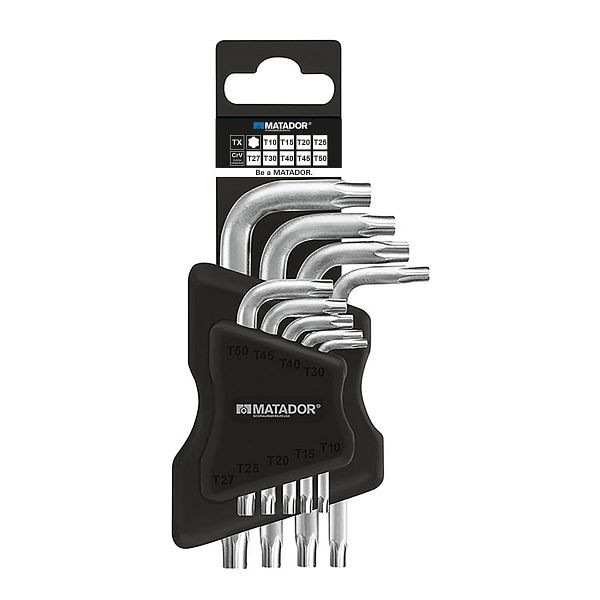 MATADOR set haakse schroevendraaiers, TORX®, in houder, T10 - T50, 0443 9091