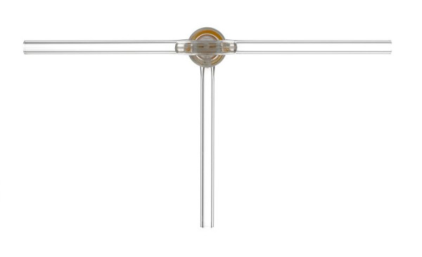 Rettberg driewegkraan met T-boring, massief glazen stop NS 18,8/4,0 mm boring, borosilicaatglas 3.3, 134506203
