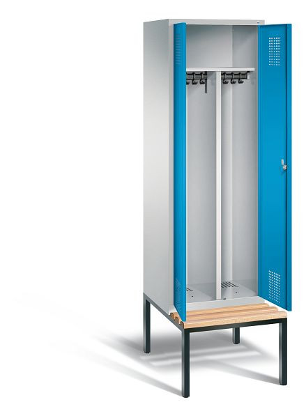 C+P zwart wit kastje Evolo, H2090xW610xD815mm, kleur: lichtgrijs/lichtblauw, 48052-20 S10004