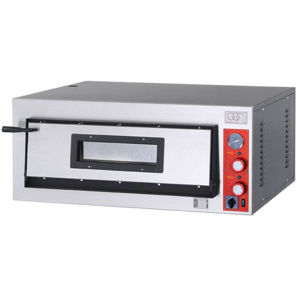 Stalgast pizzaoven met één kamer, volle vuurvaste klei, 5 kW, 1010 x 850 x 420 mm (BxDxH), PP0601436