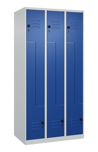 C+P Z-Spind Classic PLUS, 6 Abteile, 1850x900x500mm, 7035/5010, Drehriegel, 080003-306 S10026