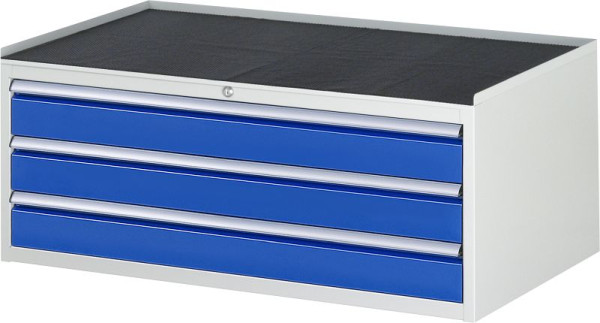 RAU ladekast serie 7000, B1145xD650xH465mm, laden: 4xH90mm, metalen onderstel met 3-zijdige rolrand en antislipmat, 03-XXL2.13A-MT.11