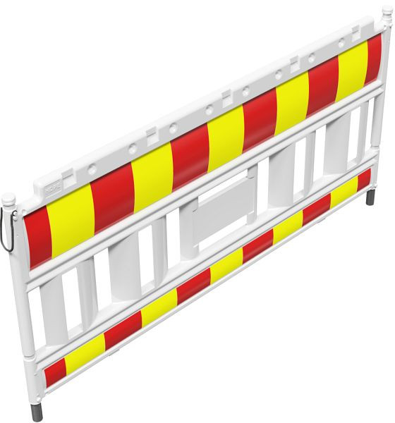 Schake Euro2 hekwerk type Nox wit, zonder lampadapter, folie type 3, rood/geel, 33420K3SK