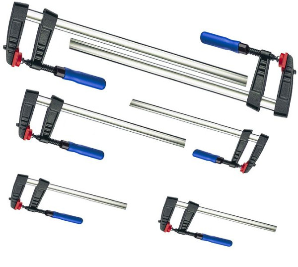 VaGo-Tools 6-teiliges Set Schraubzwingen 300x120/500x120/800x120 mm je 2 Stück, 200-005/006/007 je 2_hv