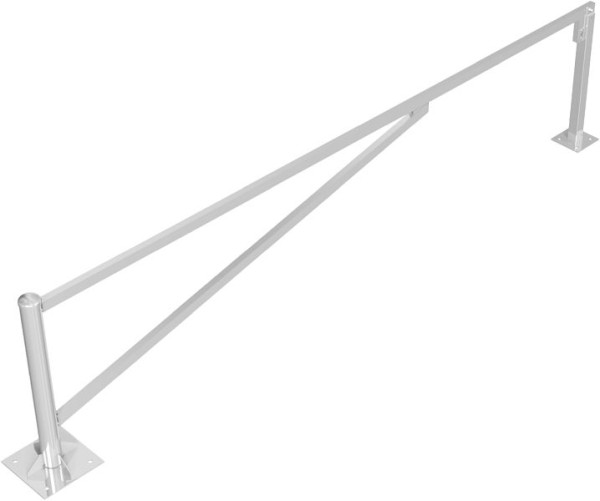 Schake roterende slagboom 4,00m, met profielcilinder, draaibare paal: Ø 102mm, slagboomarm: 60x40mm, incl. 2 steunpalen, voor pluggen, thermisch verzinkt, 413_400ZP