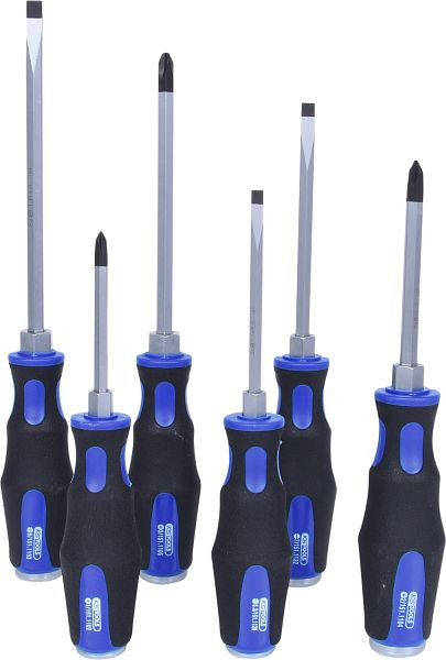 KS Tools ERGOTORQUEmax slagkapschroevendraaierset, 6-delig gleuf, PH, 151.1160