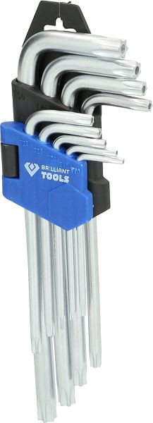 Brilliant Tools Stiftsleutelset, 9-delig, Torx® profiel, kort, BT044009