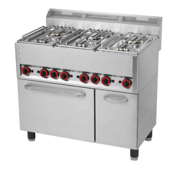 RM Thermik Series 600, gasfornuis met elektrische oven, 990x600x860 mm, SPT-90GL