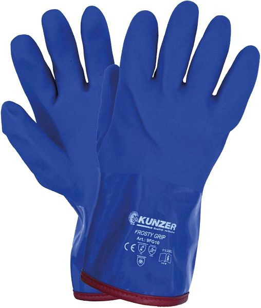 Kunzer FROSTY GRIP - maat: effen werkhandschoenen, verpakking van 10 paar, 9FG10