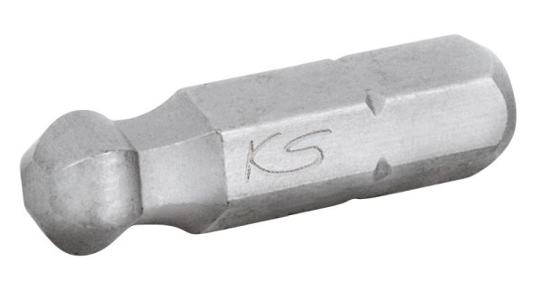 KS Tools 1/4" bit-binnenzeskant, 25 mm, kogelkop, 3/32", 911.3710