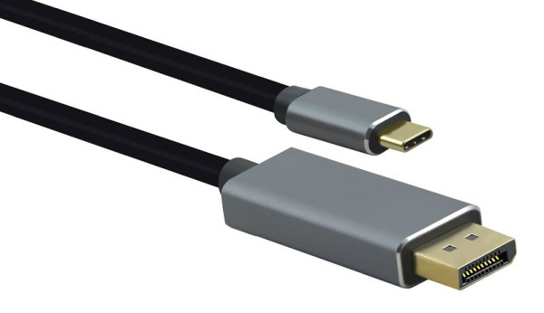 Helos aansluitkabel, USB 3.1 Type-C™ stekker/DisplayPort, PREMIUM, 1,8m, zwart, 288365