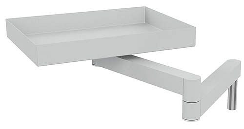 Bedrunka + Hirth zwenkarm met opbergbak, afmetingen in mm (BxDxH): 400 x 300 x 48, 07.98.04