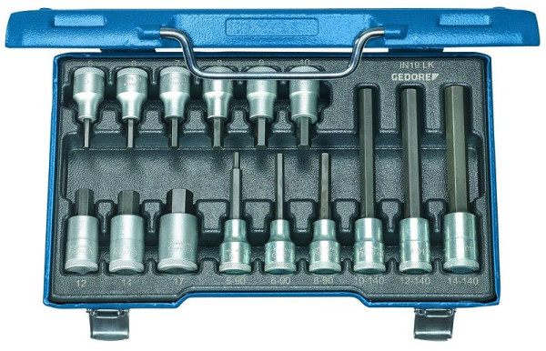 GEDORE schroevendraaierset 1/2" 15-delig 5-17 mm, 6129360