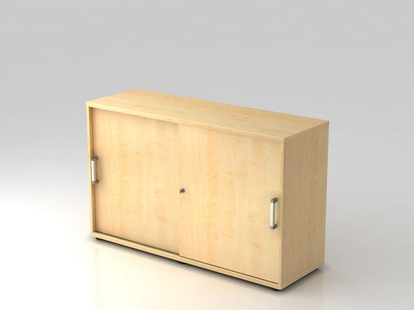 Hammerbacher schuifdeurkast 2OH 120cm chroomgreep esdoorn/esdoorn, 120x40x74,8 cm (BxDxH), V1752S/3/3/CE