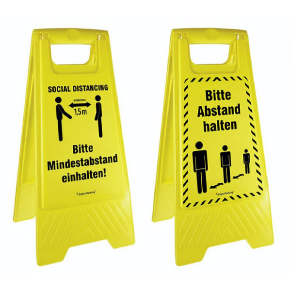 Stone HGS waarschuwingsbord besmettingsgevaar/afstand, let op! Risico op infectie, 90.9480-14