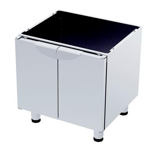 gel-o-mat Neutraler Unterbau aus Edelstahl, mit Flügeltüren, Füße Höhenverstellbar, Rückwand, Unterbau zu GO Cook 600, CS6060