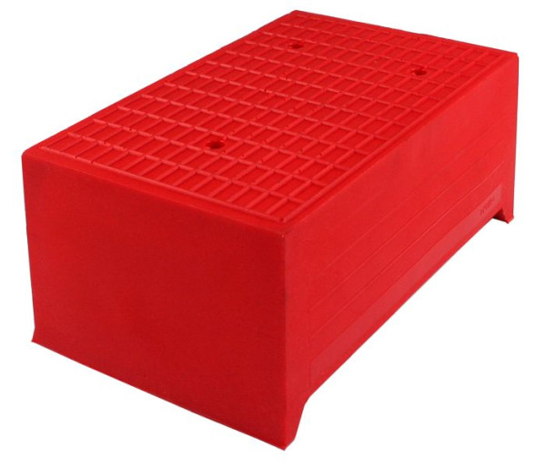 Busching Redline rubberblok voor hefplatforms, 87/100mm, met houten kern H87/100xB140xL230mm, 100875