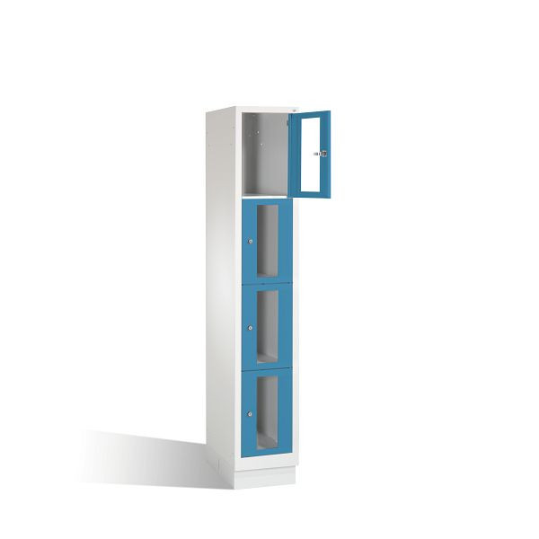 C+P lockerkast Classic, H1800xB320xD500mm, kleur: lichtgrijs / lichtblauw, 8020A104 S10003